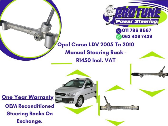 Opel Corsa LDV 2005 To 2010 Model – OEM Reconditioned Steering Racks