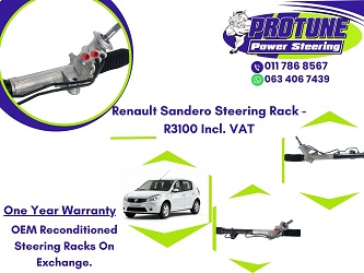 Renault Sandero – OEM Reconditioned Steering Racks