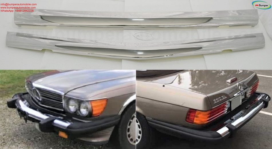 Mercedes R107 C107 W107 SL/ SLC US style bumpers (1971-1989)