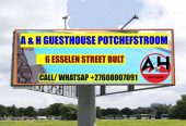 ;; A&H Guesthouse 0608007091 Accommodation Lodge BnB IN Potchefstroom Die Bult