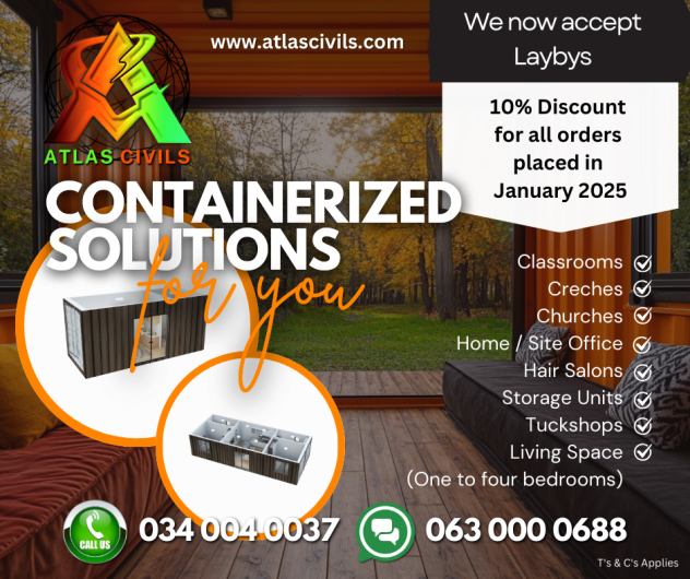 Atlas Civils Affordable Containers FOR SALE