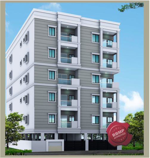 1220 Sq.Ft Flat with 3BHK For Sale in Banjara Layout Bangalore