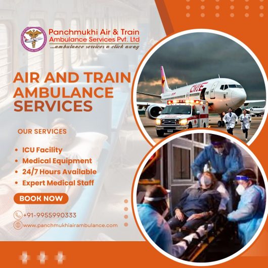 Book Panchmukhi Air and Train Ambulance Services in Kolkata with Quality Medical Treatment