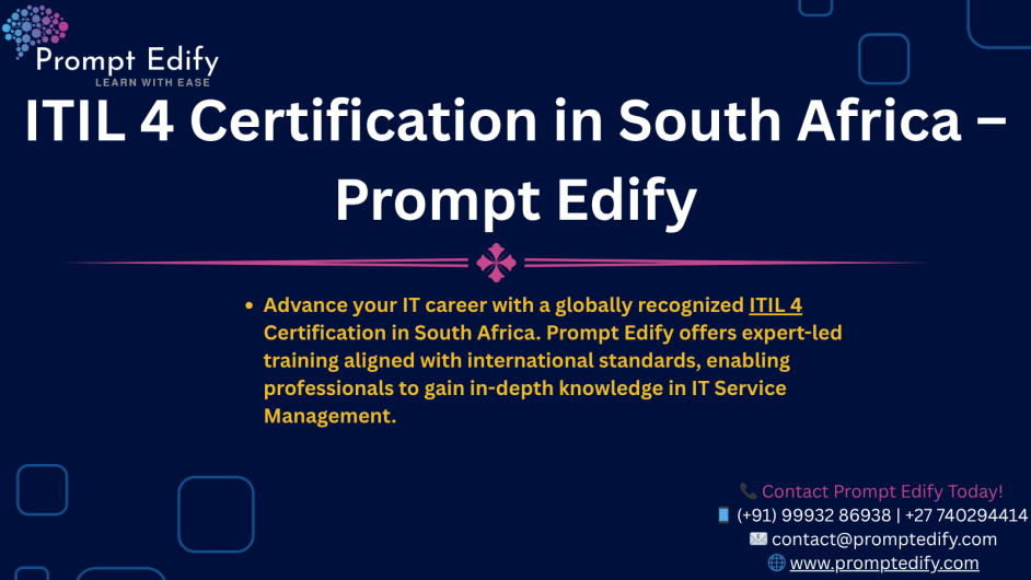 ITIL 4 Certification South Africa – Prompt Edify
