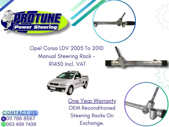 Opel Corsa LDV 2005 To 2010 Model – OEM Reconditioned Steering Racks